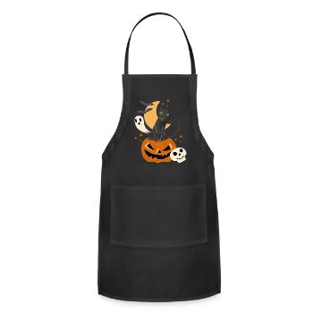 Black Magic Cat - Adjustable Apron - black - Front - Julia (174cm)