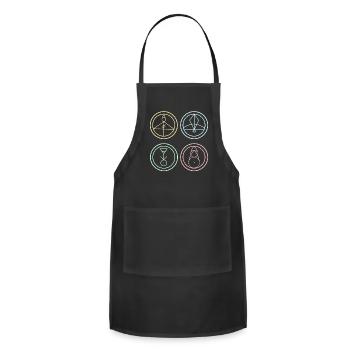 The owl house glyphs - Adjustable Apron - black - Front - Julia (174cm)