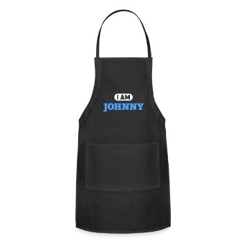 Johnny Name Saying for proud Johnnys - Adjustable Apron - black - Front - Julia (174cm)