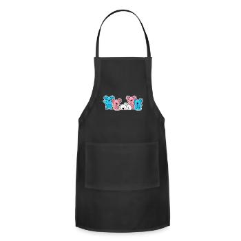 Trans Flag Koala Design for proud Trans People - Adjustable Apron - black - Front - Julia (174cm)