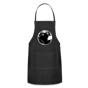 Earth in black / white - Adjustable Apron - black - Front - Julia (174cm)