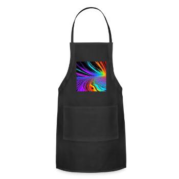 Fractal Flow - Adjustable Apron - black - Front - Julia (174cm)