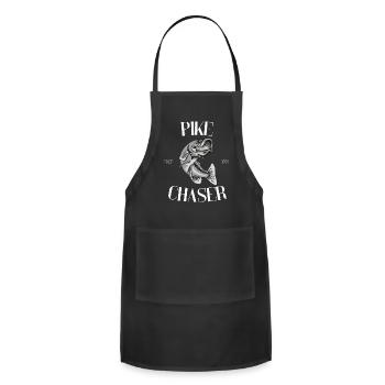 Custom Fishing Shirt, Custom Fishing Gift - Adjustable Apron - black - Front - Julia (174cm)
