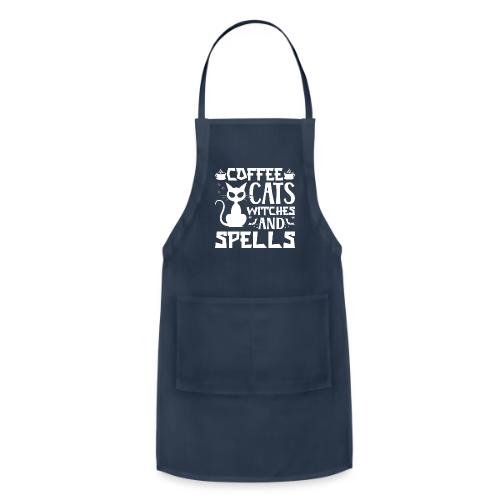 Coffee, Cats, Witches & Spells - Adjustable Apron