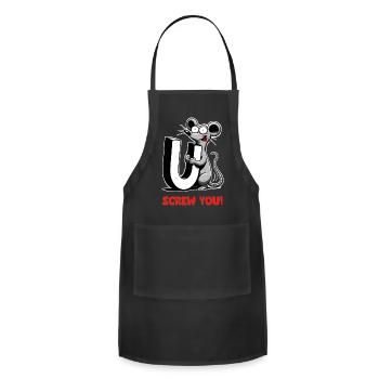 Screw You - Adjustable Apron - black - Front - Julia (174cm)