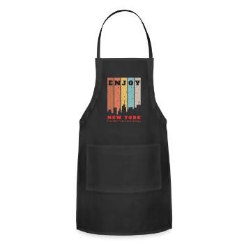 New York The City That Never Sleeps - Adjustable Apron - black - Front - Julia (174cm)
