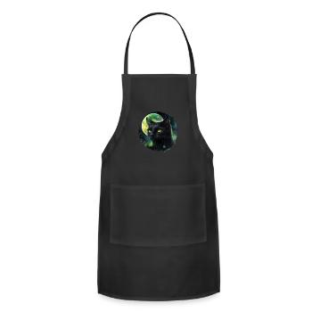 A terrifying black cat - Adjustable Apron - black - Front - Julia (174cm)