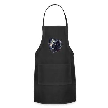 A terrifying black cat - Adjustable Apron - black - Front - Julia (174cm)