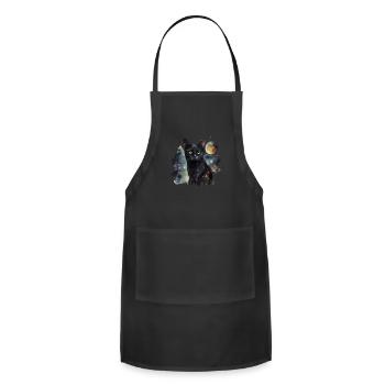 A terrifying black cat - Adjustable Apron - black - Front - Julia (174cm)