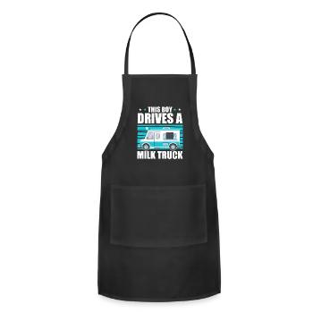 Milk Milk Truck - Adjustable Apron - black - Front - Julia (174cm)