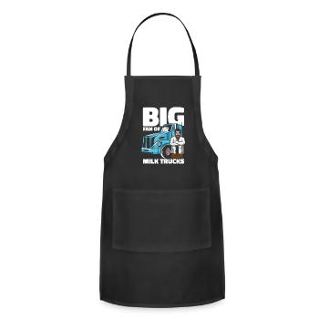 Milk Funny Milk Truck - Adjustable Apron - black - Front - Julia (174cm)