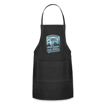 Milk Funny Milk Truck - Adjustable Apron - black - Front - Julia (174cm)