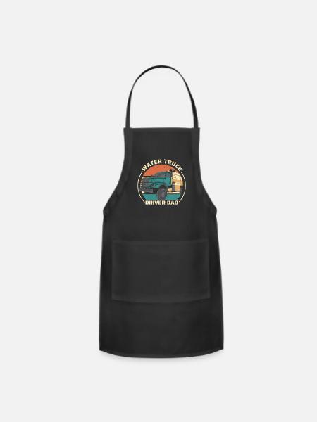 Truck Driver Father Water Truck Driver - Adjustable Apron - black