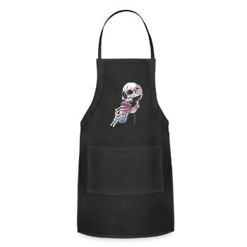 Gender Fluid Skeleton - Adjustable Apron - black - Front - Julia (174cm)