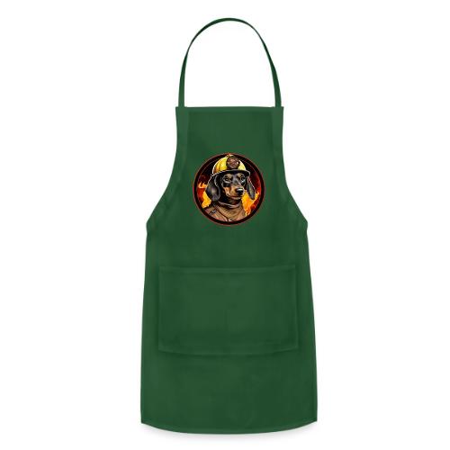 Firefighter Dachshund - Adjustable Apron