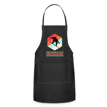 There Are No Rules In Snowboarding - Adjustable Apron - black - Front - Julia (174cm)