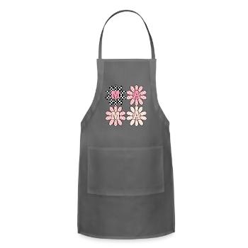 mama - Adjustable Apron - charcoal - Front - Julia (174cm)