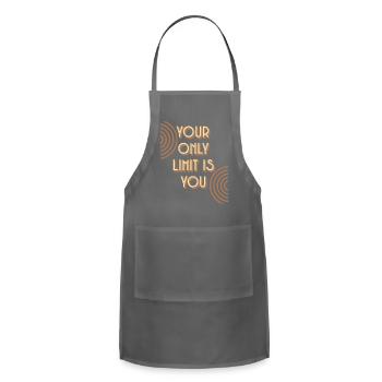 Distressed Your Only Limit Is You - Adjustable Apron - charcoal - Front - Julia (174cm)