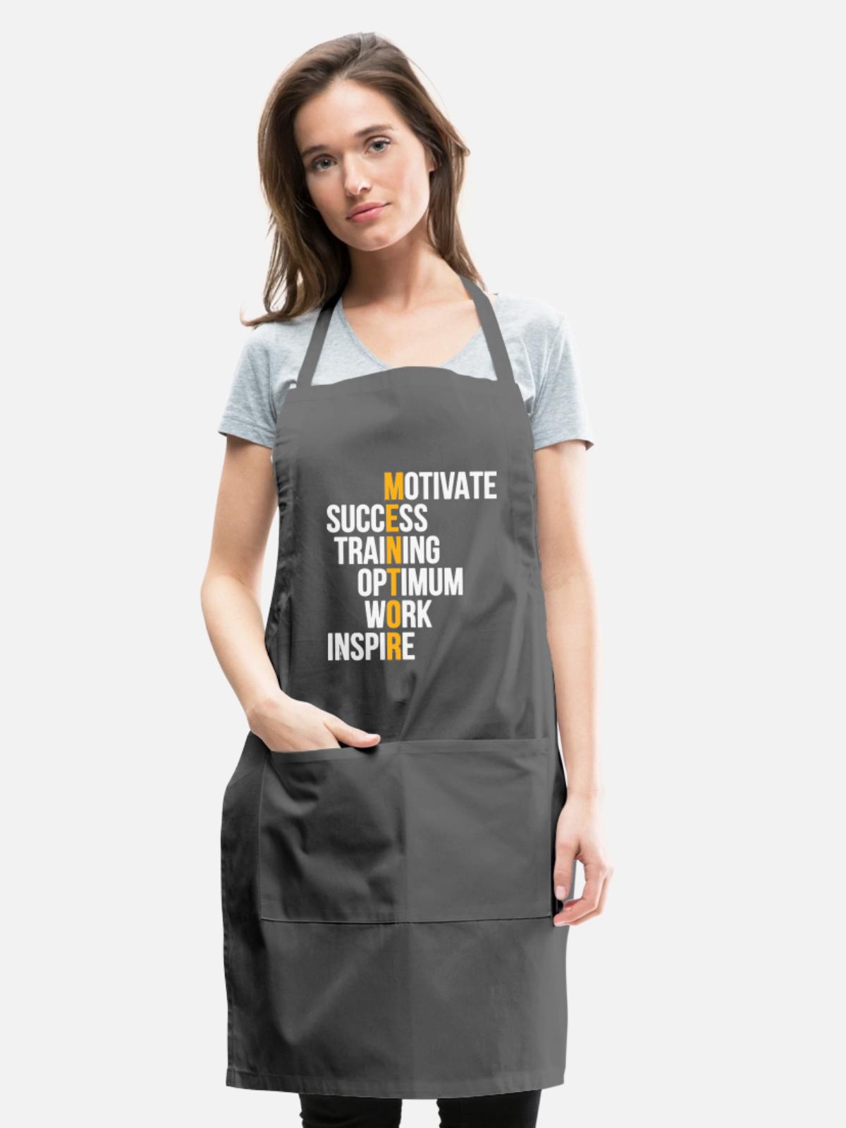 Motivate - Adjustable Apron - charcoal - Front - Julia (174cm)