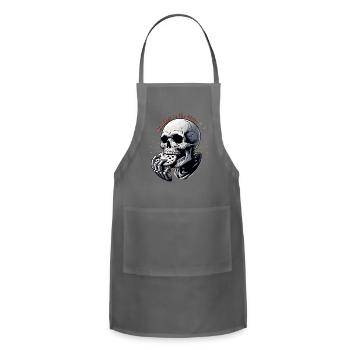 Eternal Cravings - Cookies to the Bone Skull - Adjustable Apron - charcoal - Front - Julia (174cm)