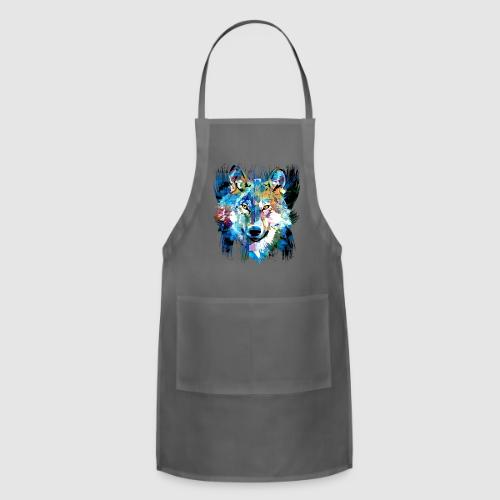 Blue Wolf Head | Siberian Wolf Face | Lupo - Adjustable Apron