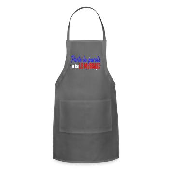 Speak, live the message - Adjustable Apron - charcoal - Front - Julia (174cm)