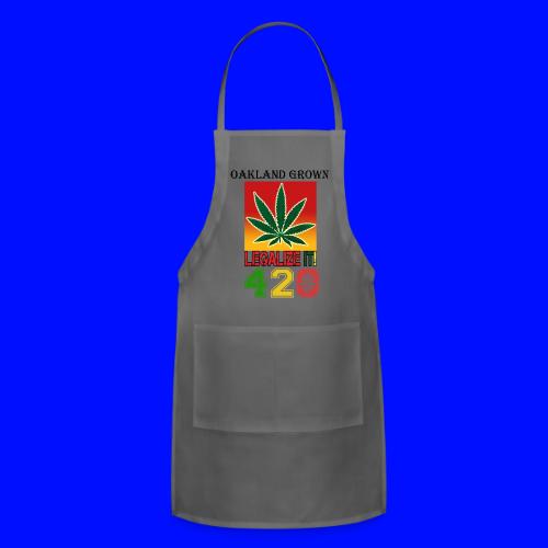Screaming 420 Oakland Grown Weed Marijuana Design - Adjustable Apron