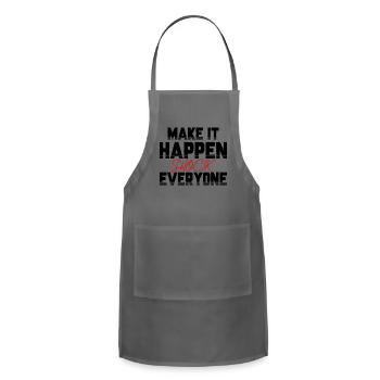 Make It Happen Shock Everyone - Adjustable Apron - charcoal - Front - Julia (174cm)
