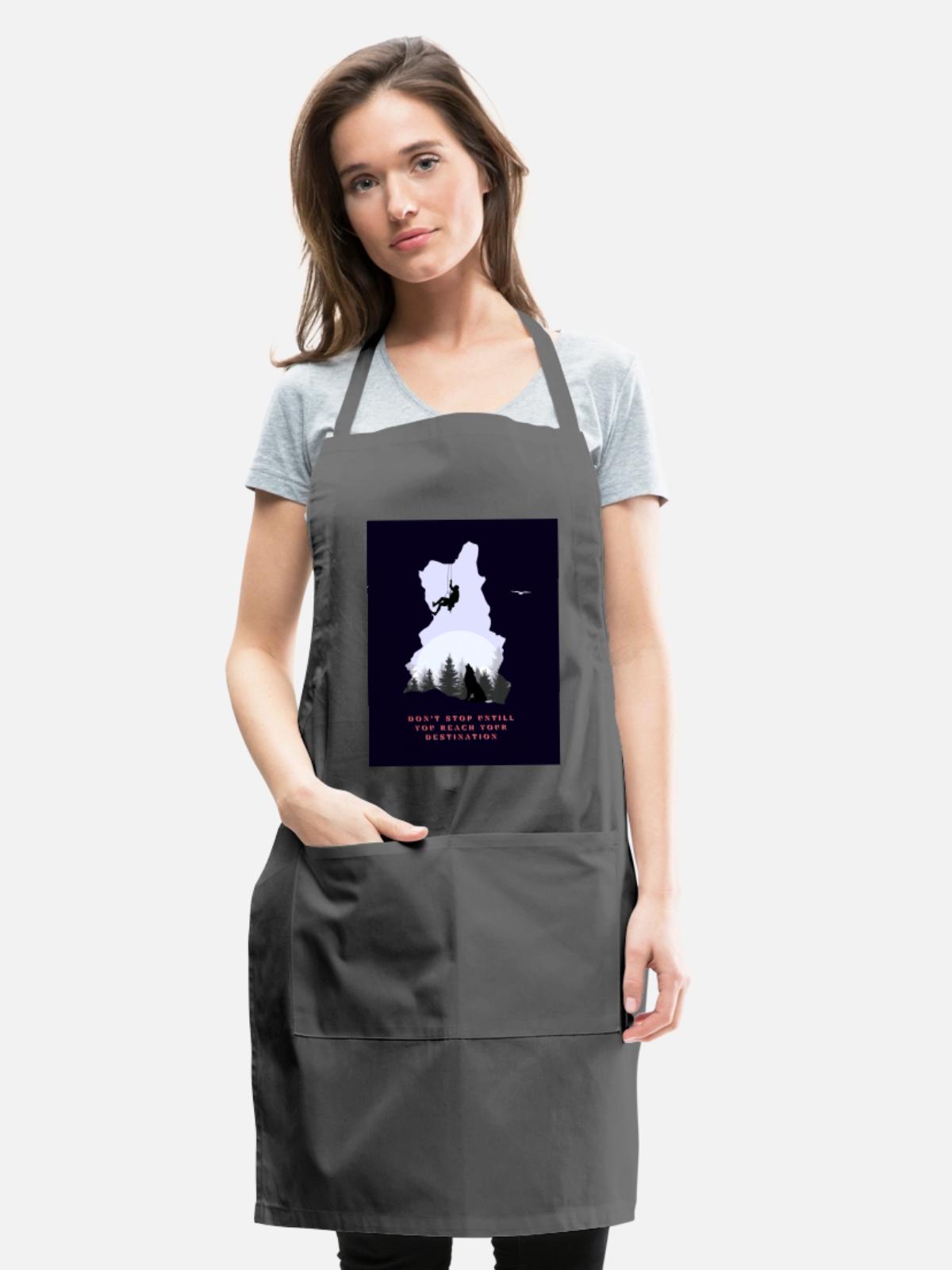 Motivation - Adjustable Apron - charcoal - Front - Julia (174cm)