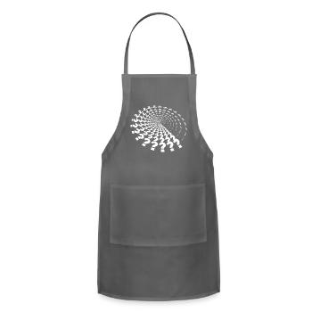 Grammar Punctuation Question Marks Vortex - Adjustable Apron - charcoal - Front - Julia (174cm)