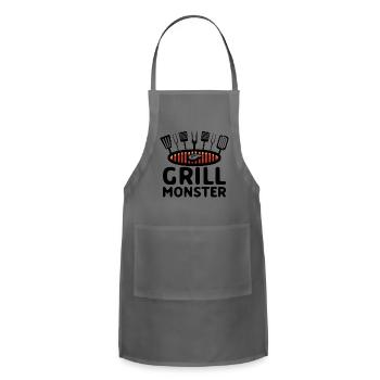 Grill Monster, Grill Master - Adjustable Apron - charcoal - Front - Julia (174cm)