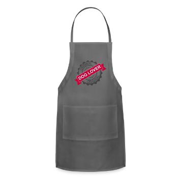 Original Dog lover Seal - Adjustable Apron - charcoal - Front - Julia (174cm)