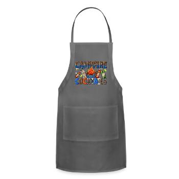 Campfire and cocktails - Adjustable Apron - charcoal - Front - Julia (174cm)