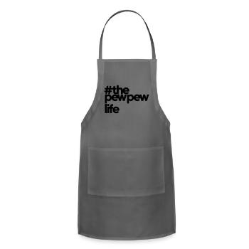 The Pew Pew Life - Adjustable Apron - charcoal - Front - Julia (174cm)