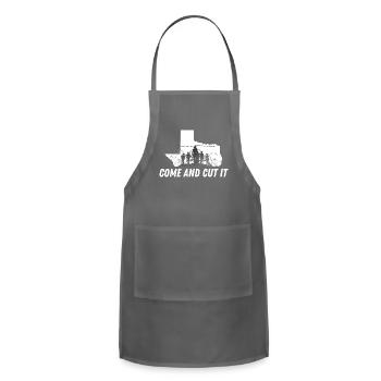 Come and cut it Texas - Adjustable Apron - charcoal - Front - Julia (174cm)