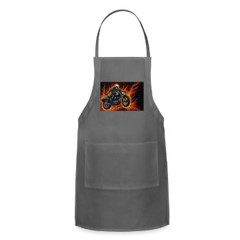 New collection - Adjustable Apron - charcoal - Front - Julia (174cm)