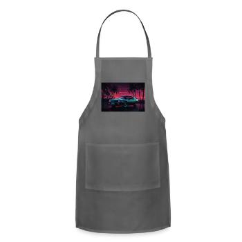 New collection - Adjustable Apron - charcoal - Front - Julia (174cm)