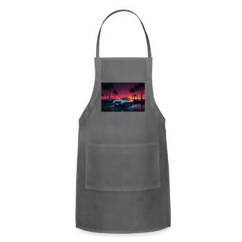 New collection - Adjustable Apron - charcoal - Front - Julia (174cm)