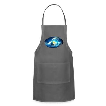 Starry Nautical Vortex - Adjustable Apron - charcoal - Front - Julia (174cm)