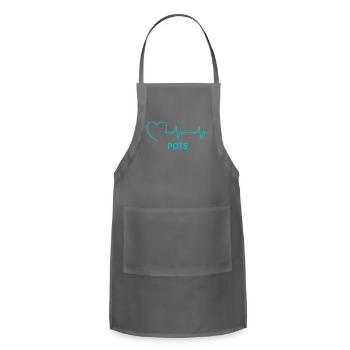 POTS heartbeat - Adjustable Apron - charcoal - Front - Julia (174cm)
