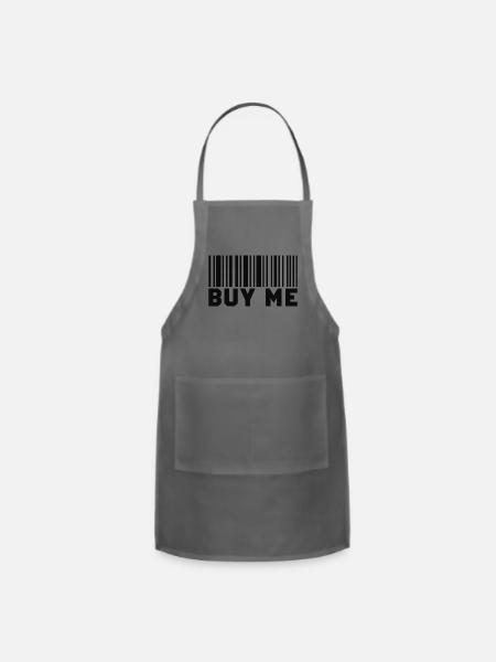 Buy Me Barcode - Adjustable Apron - charcoal