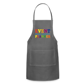 Event Planner Loves Planning - Adjustable Apron - charcoal - Front - Julia (174cm)