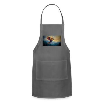 2 HEADED EAGLE - Adjustable Apron - charcoal - Front - Julia (174cm)