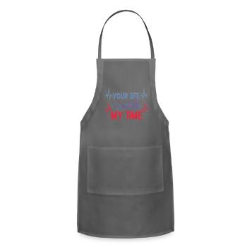 YOUR LIFE IS WORTH MY TIME - Adjustable Apron - charcoal - Front - Julia (174cm)