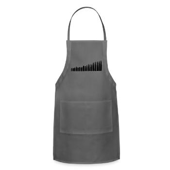 Bullets Silhouette - Adjustable Apron - charcoal - Front - Julia (174cm)
