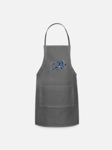 Velocity Alien (Speedster) Cartoon - Adjustable Apron - charcoal