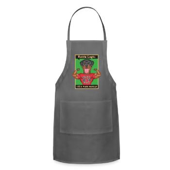 Rottweiler Logic - Adjustable Apron - charcoal - Front - Julia (174cm)