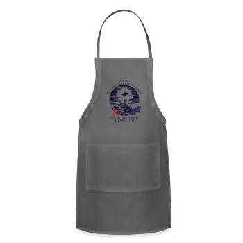 Acts 17:26 - Adjustable Apron - charcoal - Front - Julia (174cm)