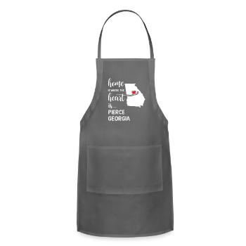Pierce County Georgia Is Where My Heart Is Cool - Adjustable Apron - charcoal - Front - Julia (174cm)