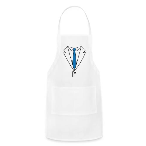 Suit with Blue Tie - Adjustable Apron
